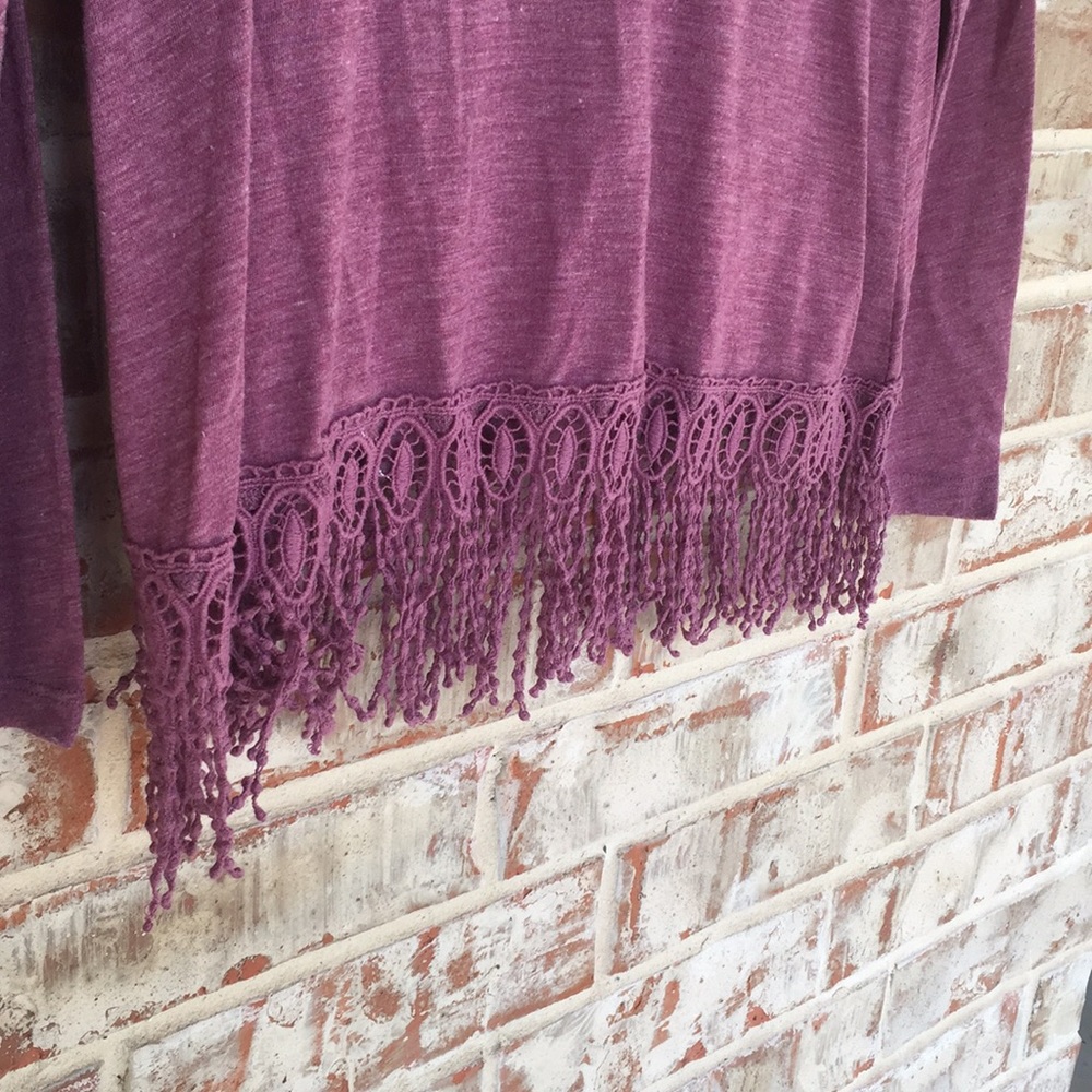 Altar’d State SOFT Mauve Boho Lace Tassel Tunic - Picture 5 of 8